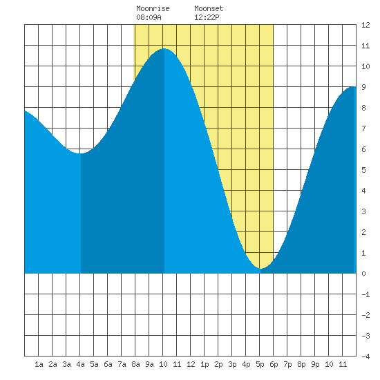 Shag Rock tide chart for Monday, February 24, 2025