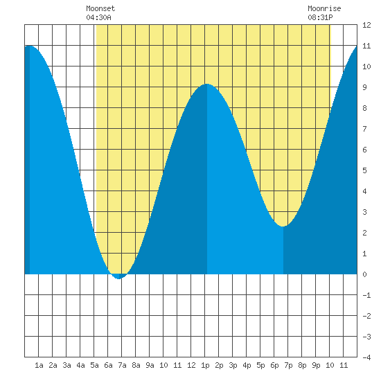Shag Rock tide chart for Saturday, May 10, 2025