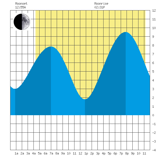 Shag Rock tide chart for Wednesday, July 2, 2025
