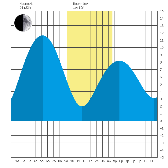 Shag Rock tide chart for Sunday, January 25, 2026