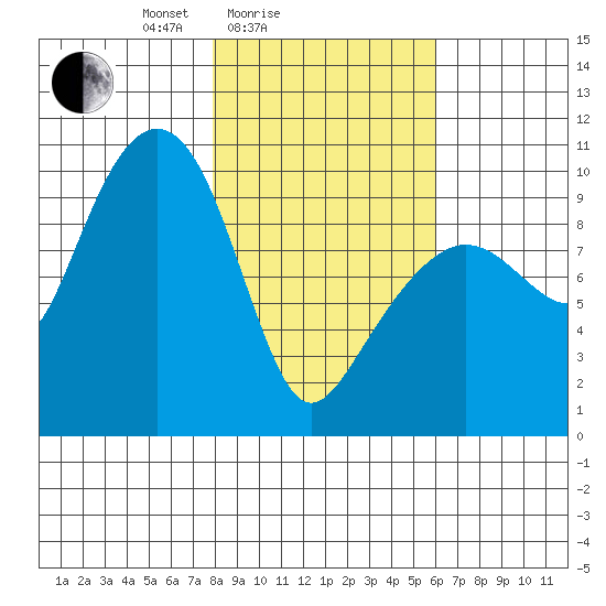 Shag Rock tide chart for Tuesday, February 24, 2026