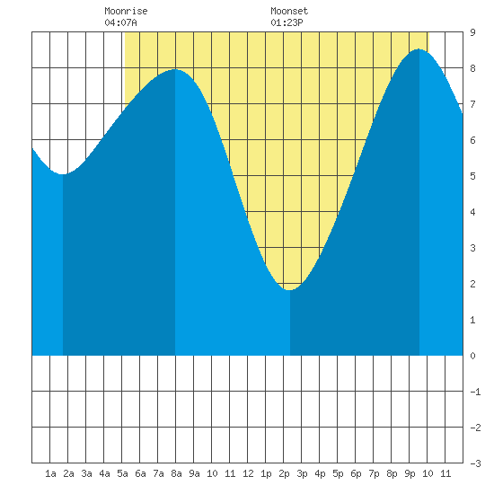 Shag Rock tide chart for Sunday, May 10, 2026