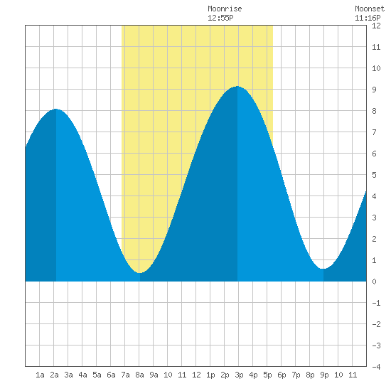 Sheldon tide chart for Wednesday, November 10, 2021