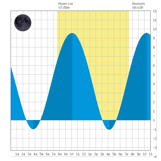 Sheldon tide chart for Sunday, March 10, 2024