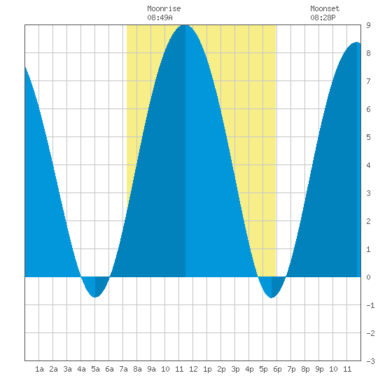 Sheldon tide chart for Friday, January 31, 2025