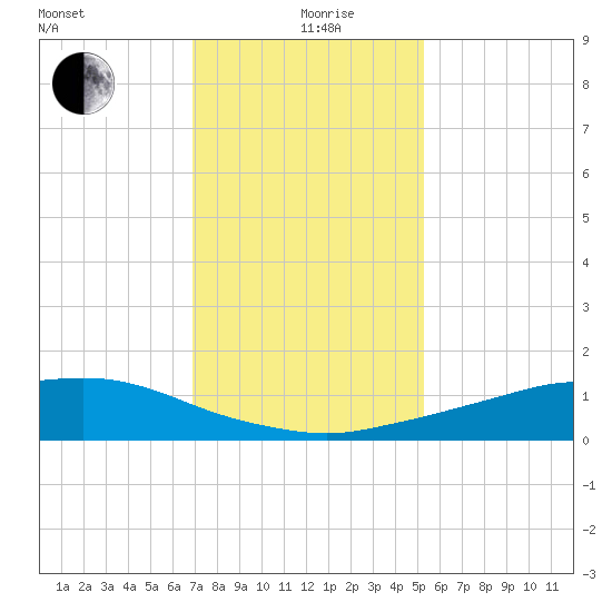 Shell Beach tide chart for Sunday, January 9, 2022