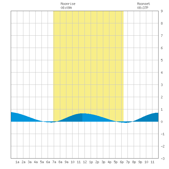 Shell Key tide chart for Thursday, February 19, 2026