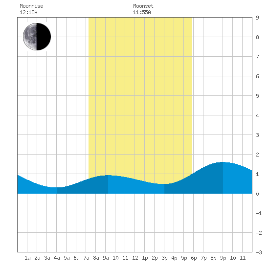Shell Point tide chart for Saturday, January 10, 2026