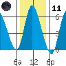 Shelton tide chart for Thursday, January 11, 2024