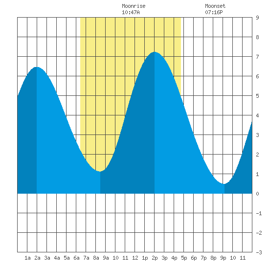 Shelton tide chart for Tuesday, November 5, 2024