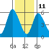 Shelton tide chart for Sunday, January 11, 2026
