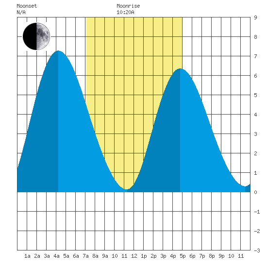Shelton tide chart for Sunday, January 25, 2026