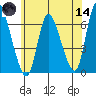 Shelton tide chart for Sunday, June 14, 2026