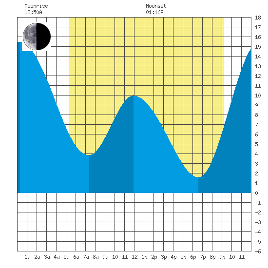 Shelton tide chart for Friday, June 28, 2024