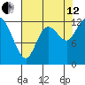 Shelton tide chart for Monday, August 12, 2024