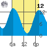Shelton tide chart for Saturday, April 12, 2025