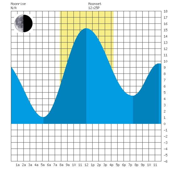 Shelton tide chart for Thursday, December 11, 2025
