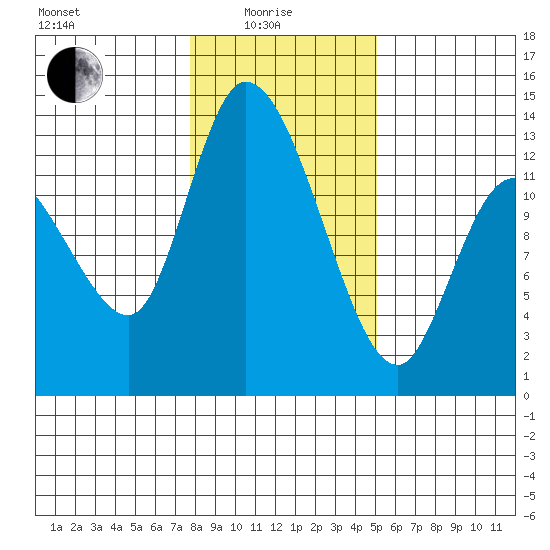 Shelton tide chart for Sunday, January 25, 2026