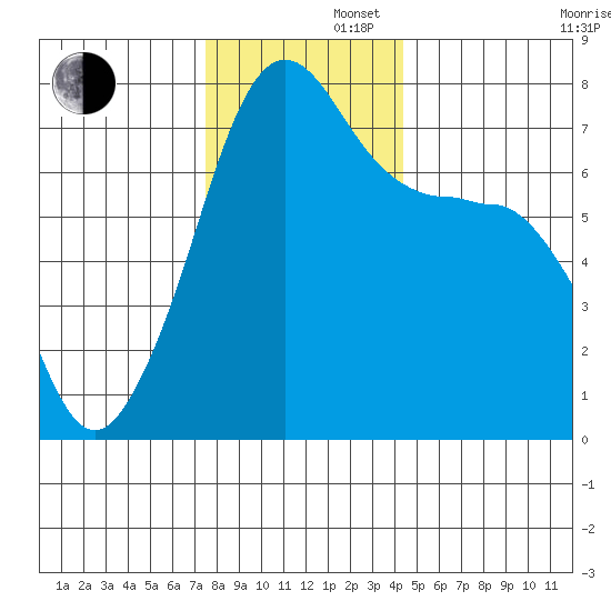 Anacortes Ferry tide chart for Friday, November 22, 2024