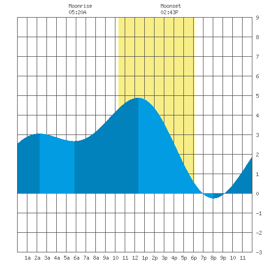 Skan Bay tide chart for Friday, January 8, 2021