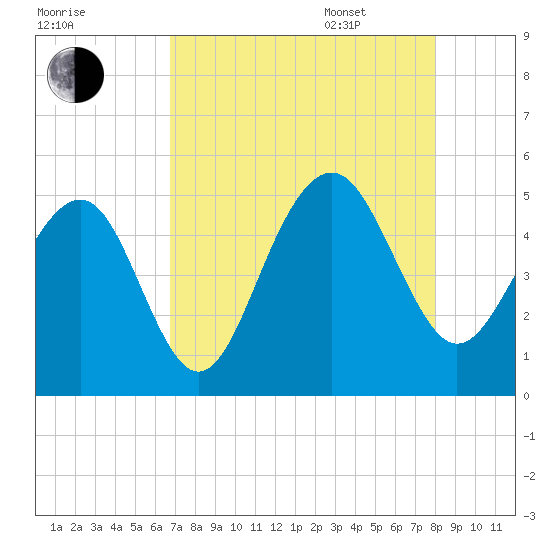 Snake Island tide chart for Friday, August 19, 2022