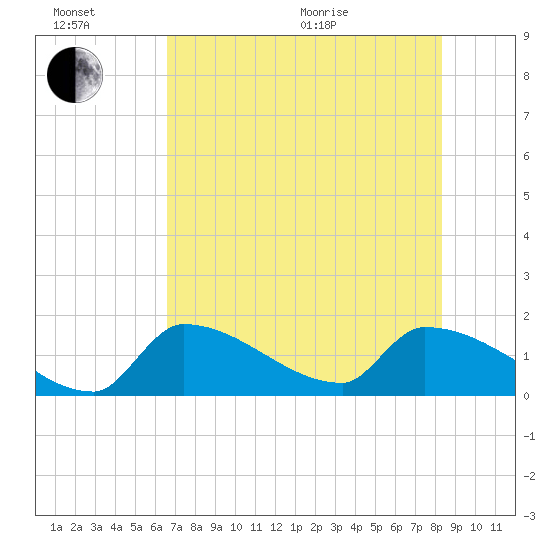 Southeast, Inner Narrows tide chart for Sunday, June 21, 2026