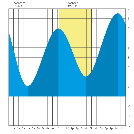 Black Rock tide chart for Friday, January 9, 2026