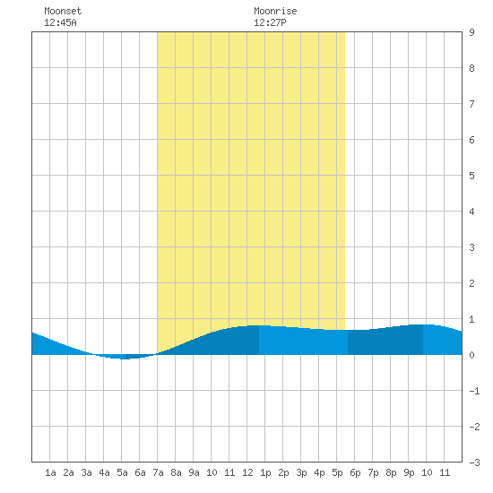 Southwest Pass tide chart for Monday, January 10, 2022