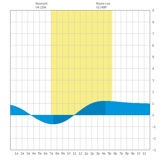 Southwest Pass tide chart for Friday, January 14, 2022