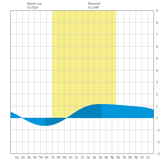 Southwest Pass tide chart for Friday, January 24, 2025