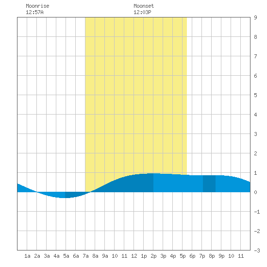 Southwest Pass tide chart for Sunday, January 11, 2026