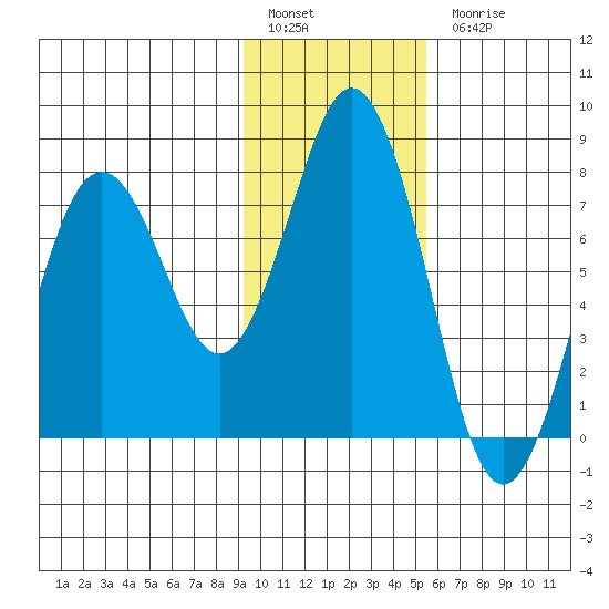 Spruce Island tide chart for Friday, January 29, 2021