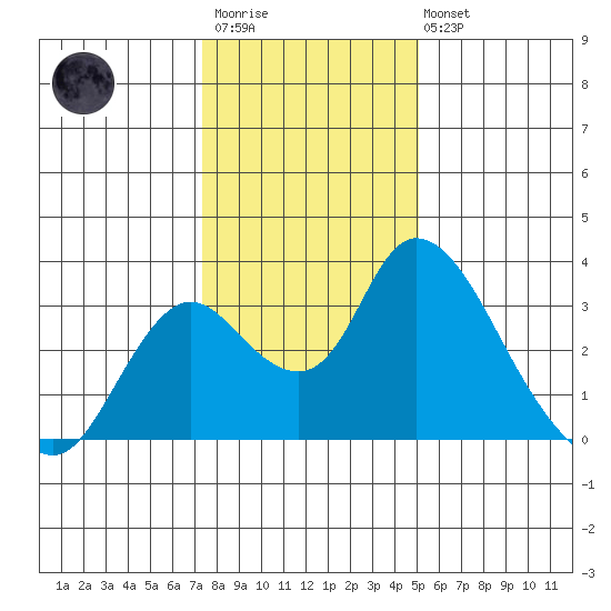 Blackslough Landing tide chart for Thursday, January 11, 2024