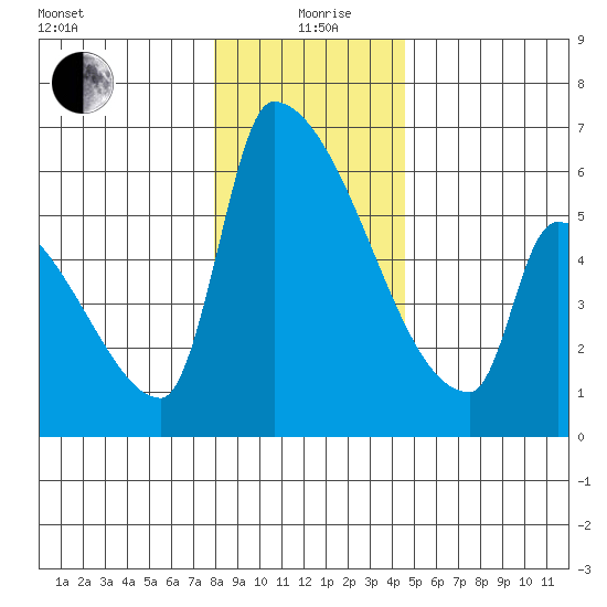 Stanwood tide chart for Sunday, January 9, 2022