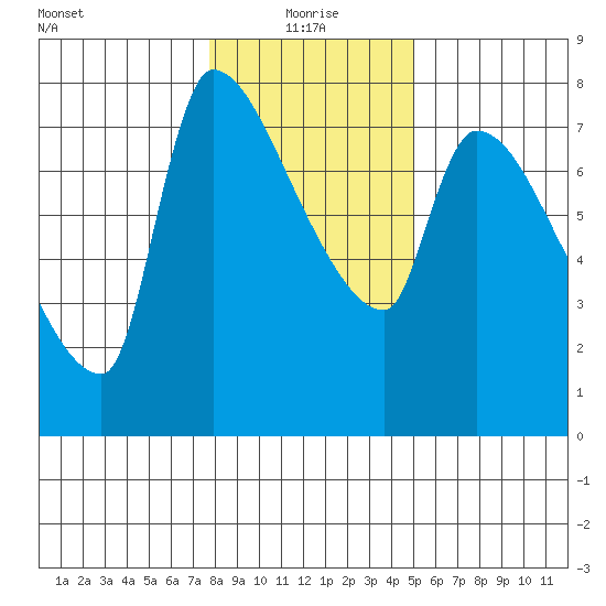 Stella tide chart for Tuesday, January 19, 2021