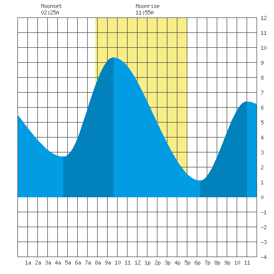 Stella tide chart for Friday, January 19, 2024
