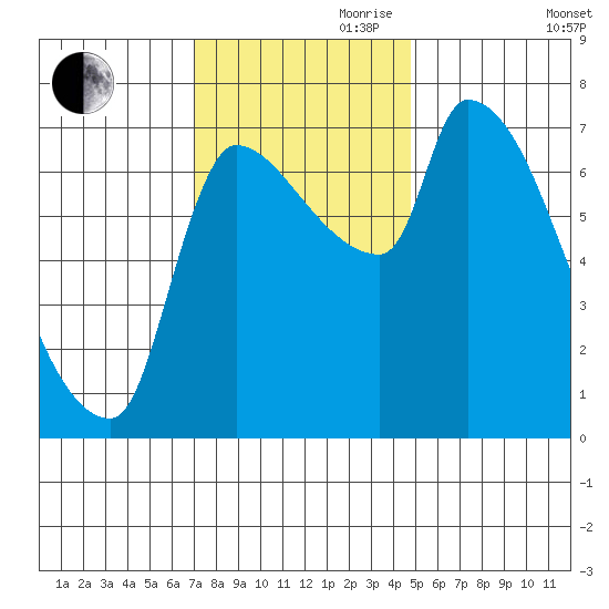 Stella tide chart for Friday, November 8, 2024