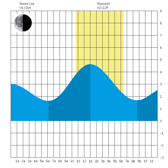Steller Cove tide chart for Tuesday, January 5, 2021