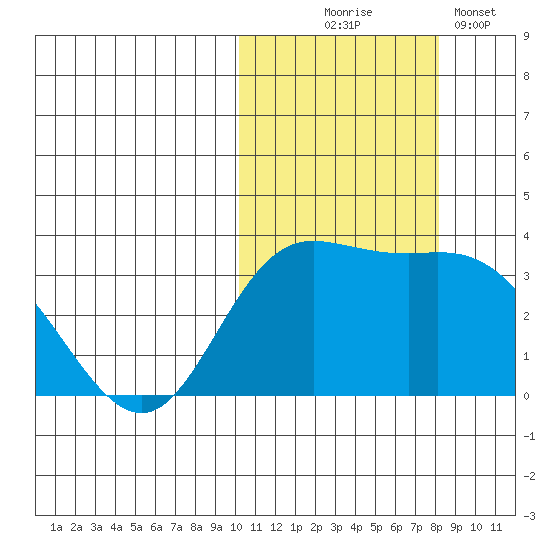 Steller Cove tide chart for Friday, October 24, 2025
