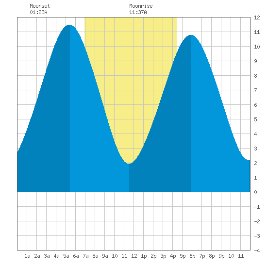 Stone Island tide chart for Friday, January 22, 2021