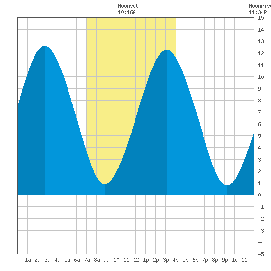Stone Island tide chart for Friday, January 9, 2026
