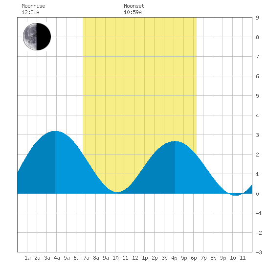Blessing Plantation tide chart for Friday, March 5, 2021