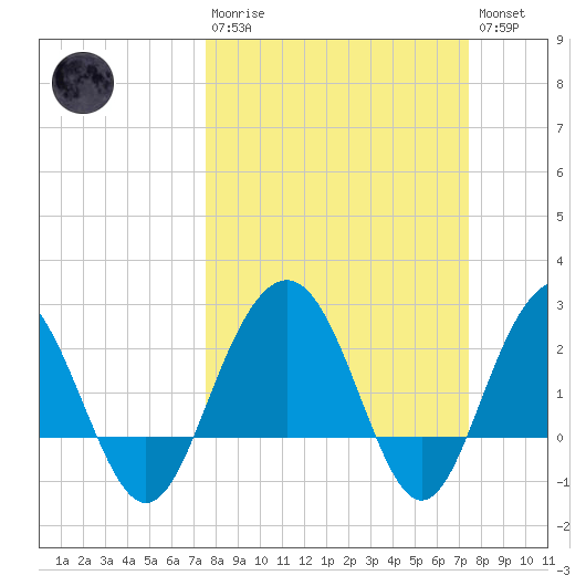 Blessing Plantation tide chart for Sunday, March 10, 2024