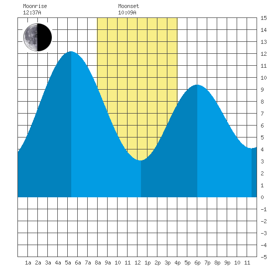 Sulzer tide chart for Tuesday, January 21, 2025