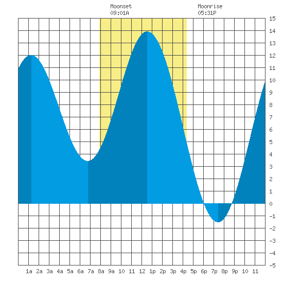 Sumner Island tide chart for Friday, January 29, 2021
