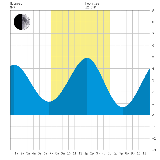 Sunset Beach Seashore tide chart for Friday, November 28, 2025