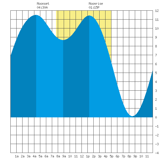 Tacoma Narrows tide chart for Sunday, January 24, 2021