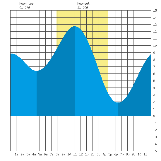 Tacoma Narrows tide chart for Sunday, January 11, 2026