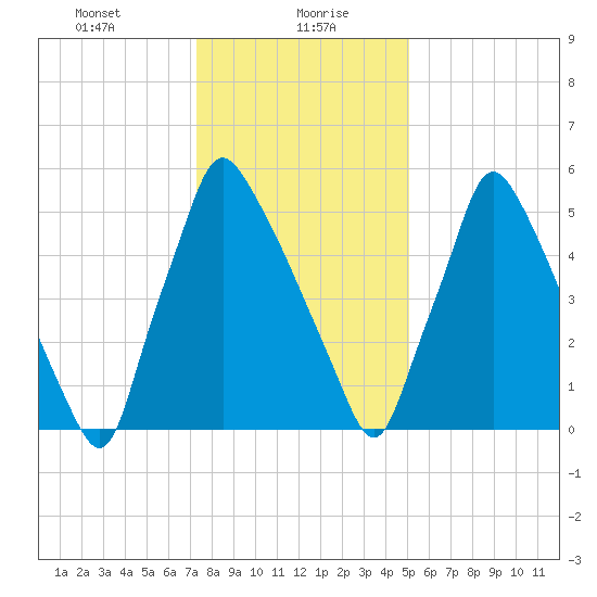 Tacony-Palmyra Bridge tide chart for Friday, January 19, 2024