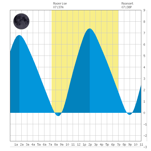 Tacony-Palmyra Bridge tide chart for Sunday, March 10, 2024